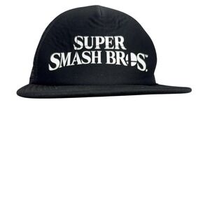 Sportiqe Super Smash Bros Hat Cap Snap Back One Size Black Trucker Nintendo Mens
